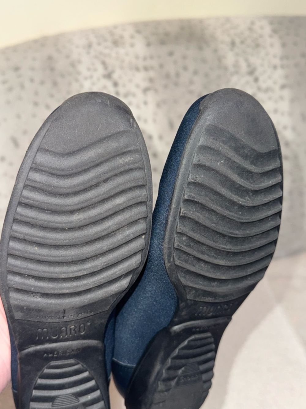 Munro Traveler Navy Blue Stretch Fabric Slip On Comfort Flats Shoes Size 7 M - Picture 12 of 12